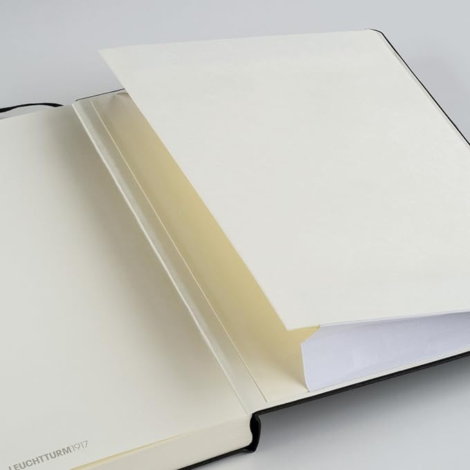 LEUCHTTURM1917 - Notebook Hardcover Medium A5-251 Numbered Pages for Writing and Journaling (Black, Squared)