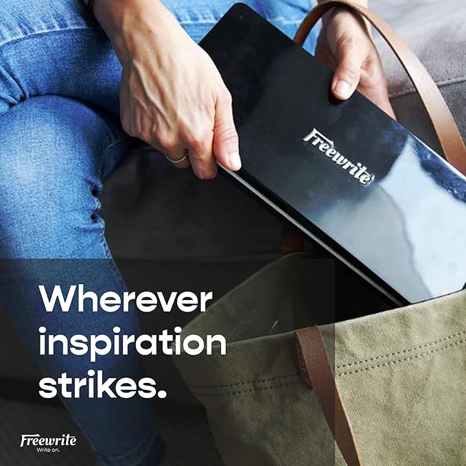 Freewrite Traveler | Lightweight and Portable Typewriter with E Ink Digital Screen for Distraction-Free Drafting | Word Processor with Wifi Cloud Sync and Long Battery Life for Writers on the Move