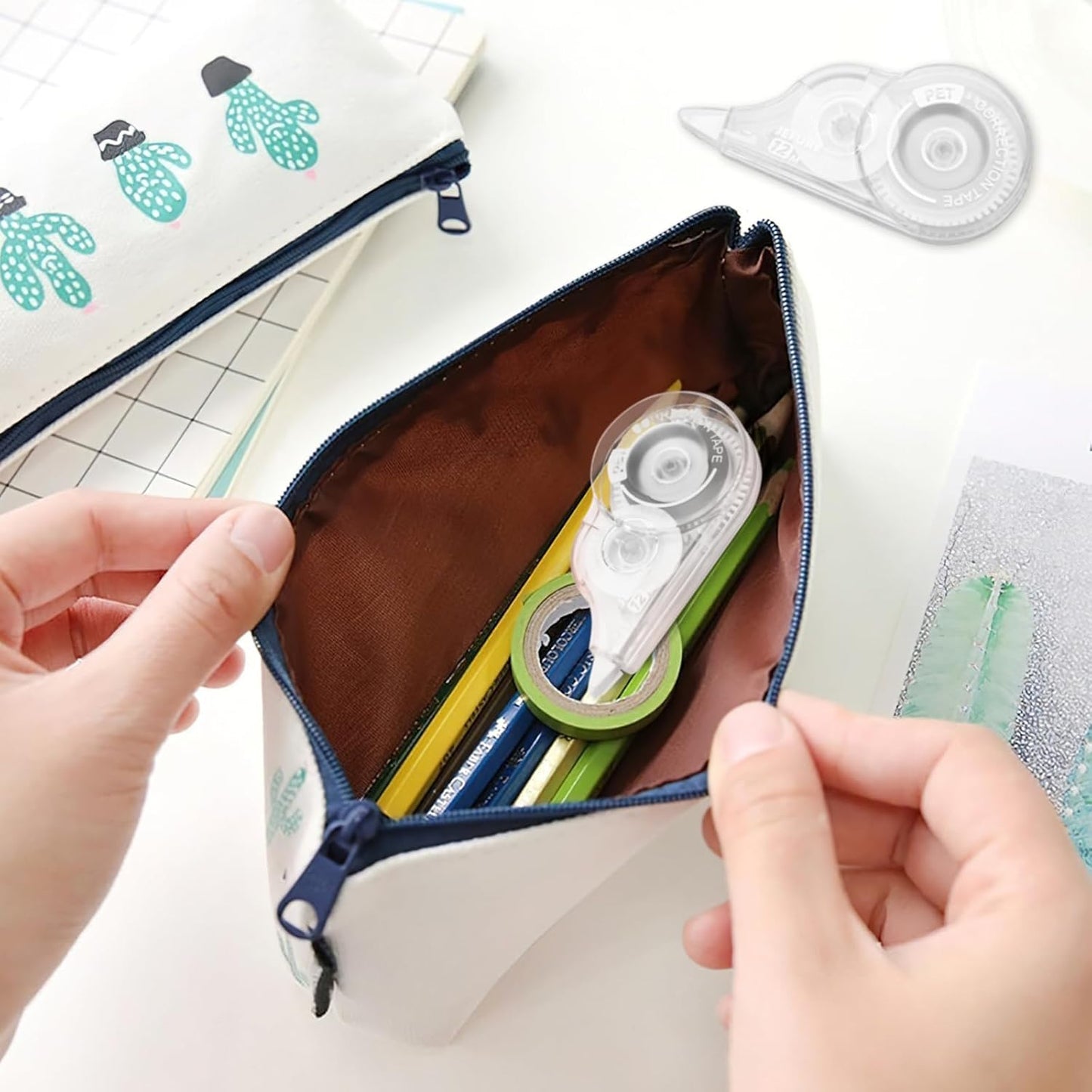 30 Pcs Correction Tape, 39.4 Ft White Wrong Out Tear-Resistant Bulk, Instant Corrections Easy To Use Applicator for School, Office, Note Taking, Journal (Tape Width 0.2 in, Clear)