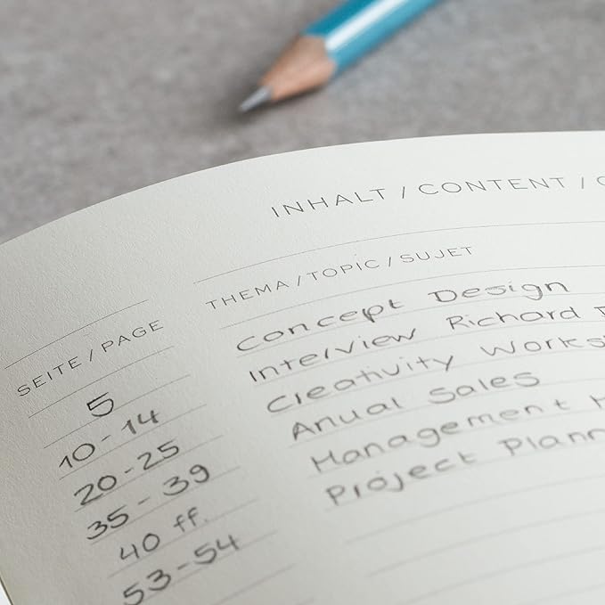LEUCHTTURM1917 - Notebook Hardcover Medium A5-251 Numbered Pages for Writing and Journaling (Powder, Squared)
