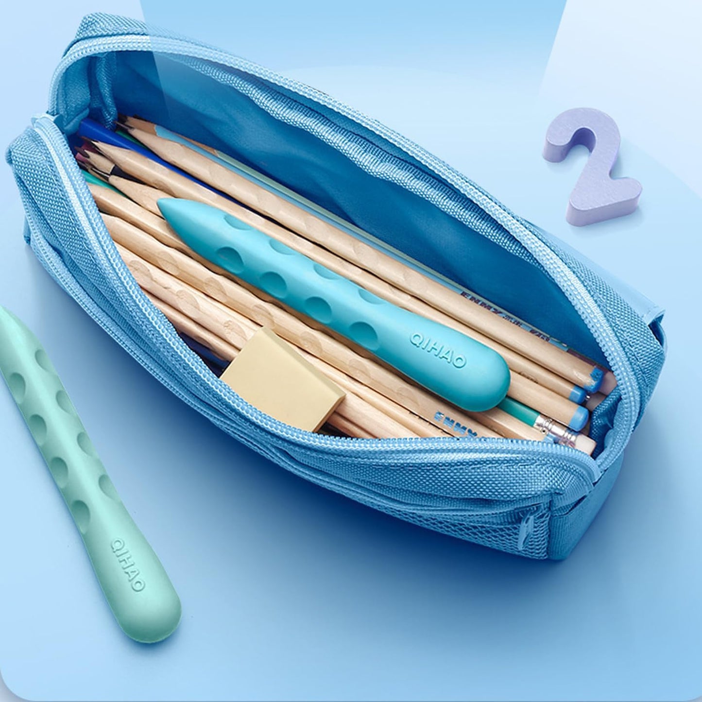 Colorful Erasers 3 Pack Pencil Erasers Grippable Erasers for Kids Bulk for Students School Supplies Office Prize Gifts(Colorful Holes Big)