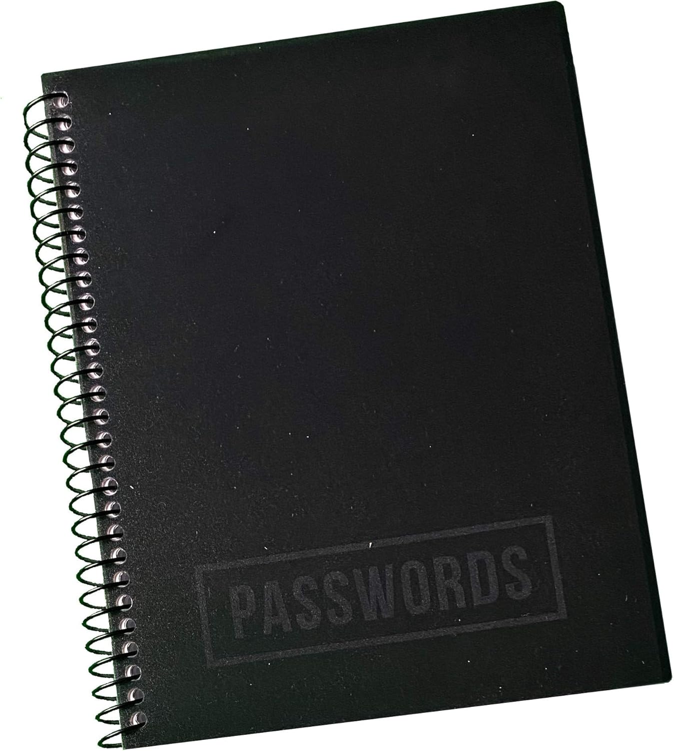 RE-FOCUS THE CREATIVE OFFICE, Password Book Keeper, Black, Small, Mini, Alphabetical Tabs, Spiral Bound, Removable Sheets, Journal Organizer, Includes, Website, Address, Username, Password