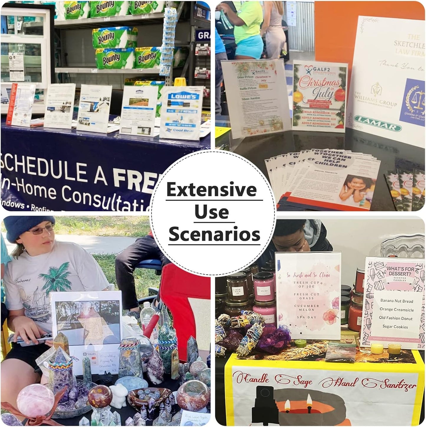 MaxGear Acrylic Sign Holder, Clear Sign Holders Plastic Display Stand 8.5 x 11 Inches Slant Back Countertop Display Picture Frames for Menus, Flyer, Use In Office, Store, 3 Pack