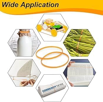 Rubber Band Depot, Size #33, Everyday Rubber Bands - Rubber Band Measurements: 3-1/2" x 1/8'' - Approximately 820 Rubber Bands Per Bag - 1/4 Pound Bag