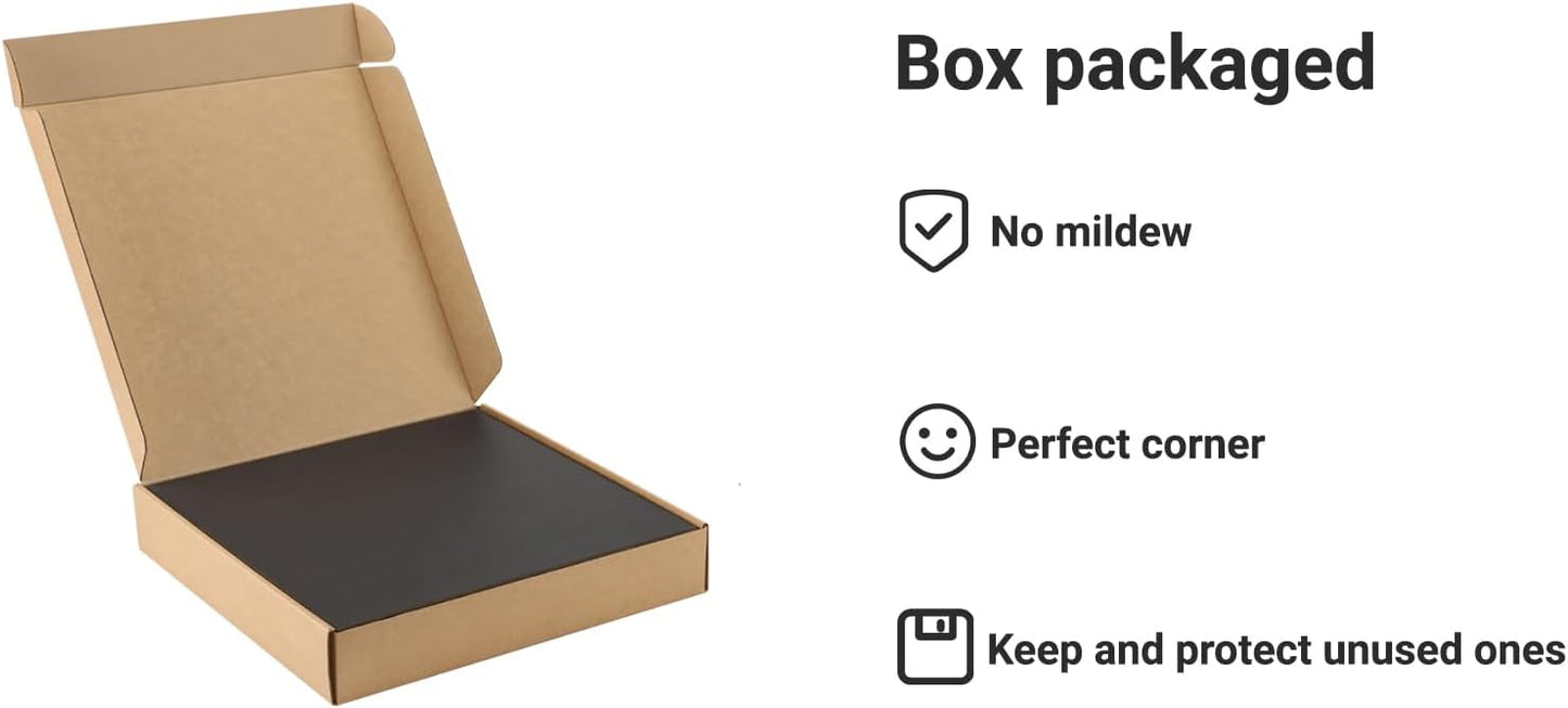 25 Pcs Book Board, Binder Board, Cover Board, Heavy Duty Chipboard for Book Binding, DIY Cardboard (Black, 12 x 12 Inch 80PT)