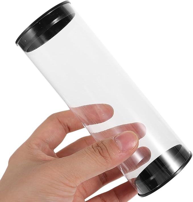 VOSAREA 2Pcs Golf Ball Holder Tube Transparent Golf Ball Container Scratch Design for Displaying Golf Balls for Collectors and Enthusiasts