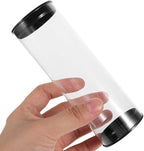 VOSAREA 2Pcs Golf Ball Holder Tube Transparent Golf Ball Container Scratch Design for Displaying Golf Balls for Collectors and Enthusiasts