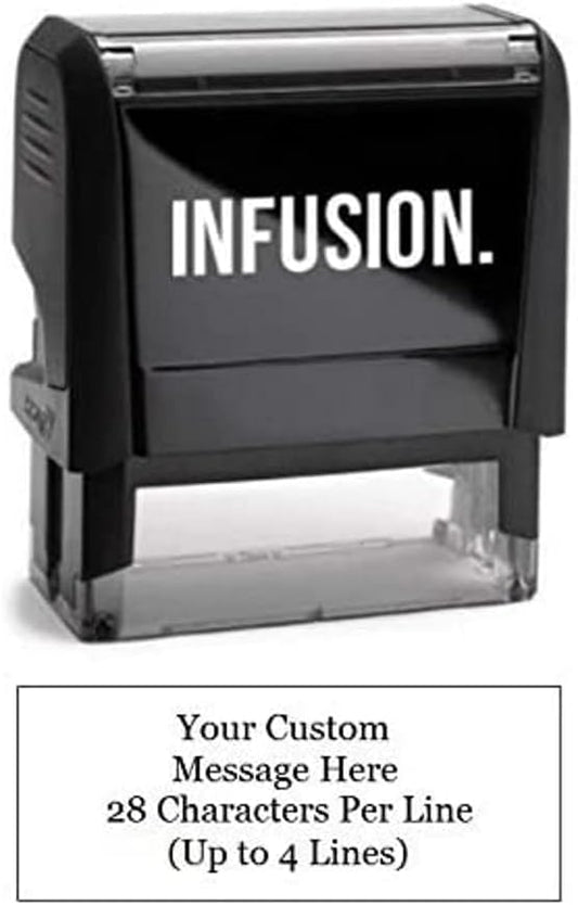 Infusion Self-Inking Custom Rubber Stamp (Personal or Business Use) - Choose from 16 Colors (3/4" x 1-7/8")