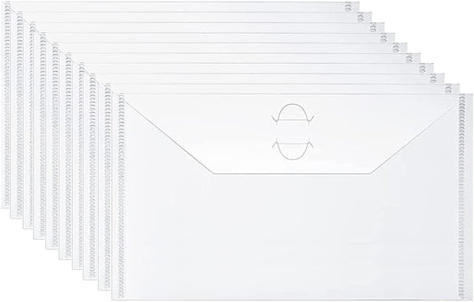 5.9 x 9.9 inch Large Stamp & Die Storage Pockets Resealable Clear Plastic Seal Bags Storage Case for Cutting Dies Stencil Album Stamp Crafts for DIY Scrapbooking Paper Card Craft Cutting Die