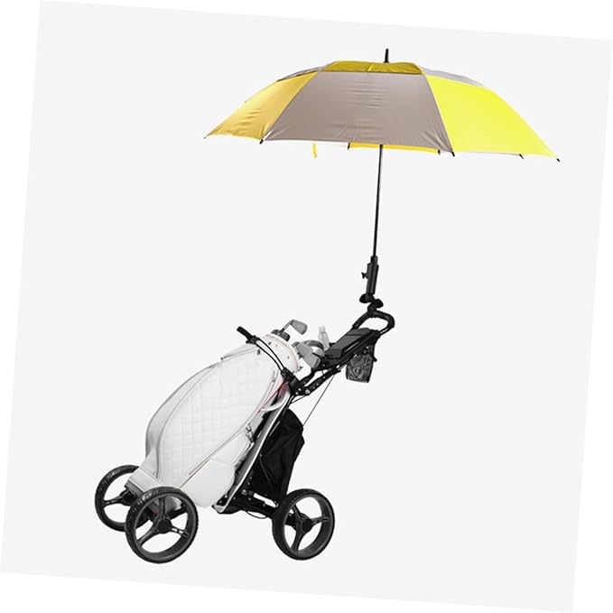Adjustable Golf Umbrella Holder Cart Stand Bracket for Golf Bags and Trolleys Easy Install Windproof Support Clip Lightweight Compact Rain Sun Protection Accessory