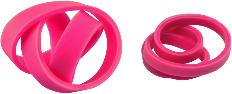 JAM PAPER Colorful Rubber Bands - Sizes 33 & 64 Set - Pink Multi-Purpose Rubberbands - 200/Pack