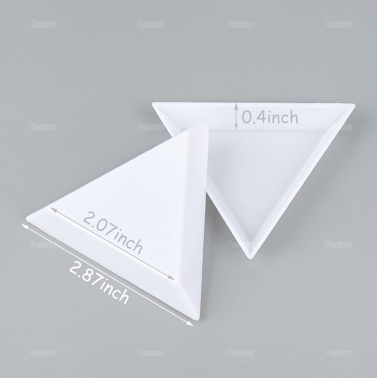 AUEAR, 120 Pack Triangle Sorting Trays Bead Storage Plates Plastic Nail Art for DIY Craft