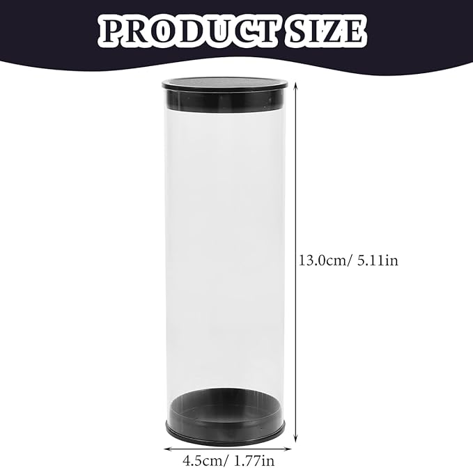 VOSAREA 2Pcs Golf Ball Holder Tube Transparent Golf Ball Container Scratch Design for Displaying Golf Balls for Collectors and Enthusiasts