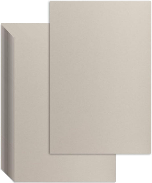 25 Pcs Book Board, Binder Board, Cover Board, Heavy Duty Chipboard for Book Binding, DIY Cardboard (Gray, 8.5 x 11 Inch 100PT)