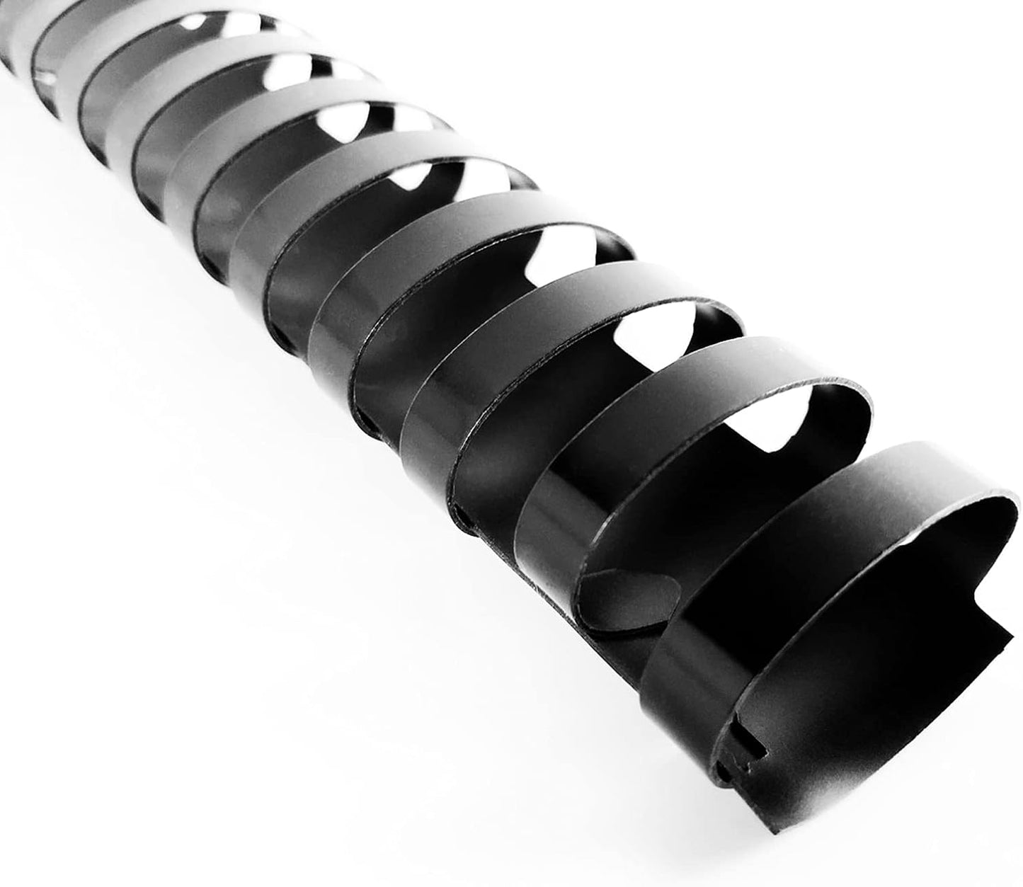 TOTiyea 19 Ring Plastic Binding Combs, 1-1/2 Inch Diameter, 320 Sheet Capacity, Letter Size, Black Comb Binding Spines (10 Pack)