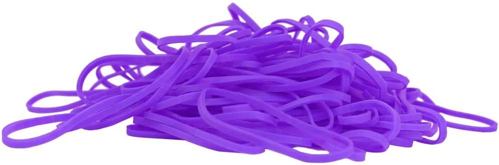 JAM PAPER Colorful Rubber Bands - Size 33 - Purple Rubberbands - 100/Pack