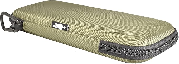 Platypus Golf Co. Golfing Caddie Hard Travel Case Golf Accessories Organizer - Mesh Pocket & Storage Slots for Phone, Tees, Divot Tools & Ball Markers - Golfers Cases for Men & Women in Olive Green