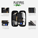 Platypus Golf Co. Golfing Caddie Hard Travel Case Organizer - Hinging Glove Shaper & Holder - Mesh Pocket & Storage Slots for Phone, Tees, Divot Tools & Ball Markers - Golfers Cases for Men & Women