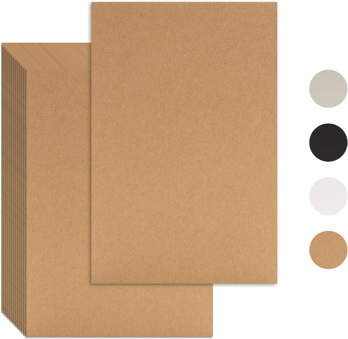 25 Pcs Book Board, Binder Board, Cover Board, Heavy Duty Chipboard for Book Binding, DIY Cardboard (Brown, 9 x 6 Inch 80PT)