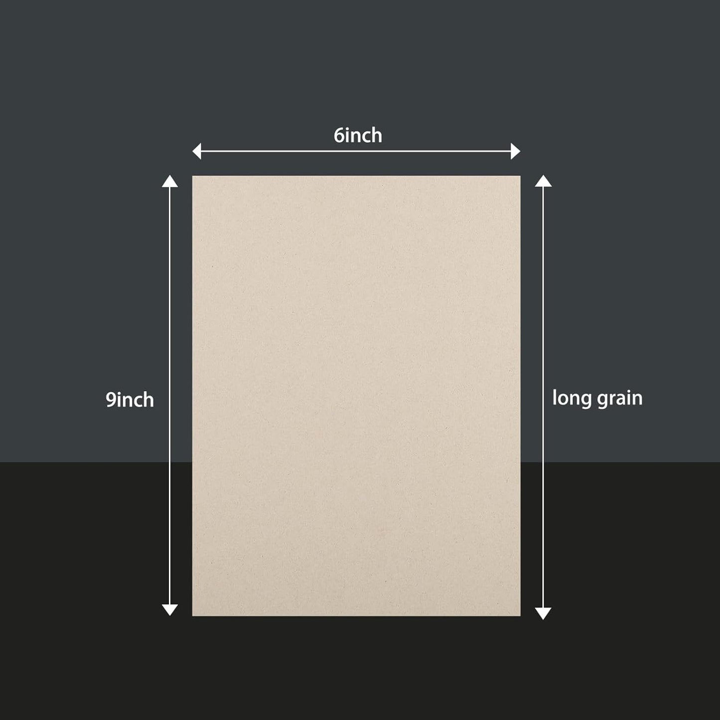 25 Pcs Book Board, Binder Board, Cover Board, Heavy Duty Chipboard for Book Binding, DIY Cardboard (Gray, 9 x 6 Inch 80PT)