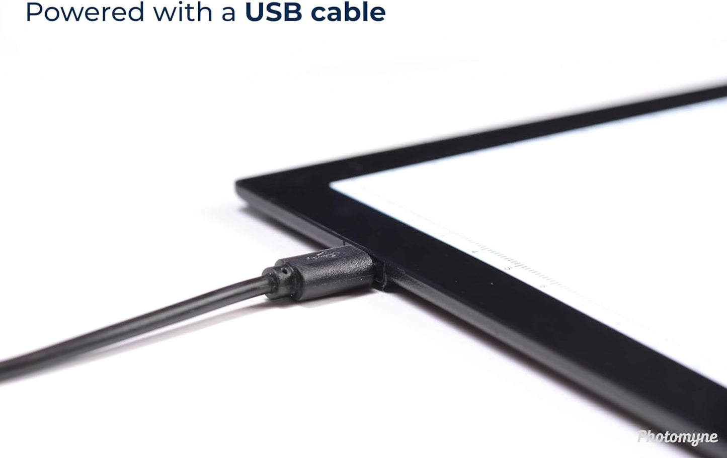 Photomyne A4 Slide Viewer | Light Pad Backlight | Negative Viewer | Film Negatives & Old Slides Scanning Light Box | Hands-Free Ultra-Thin Ultimate Brightness (Includes USB Adapter) - Black