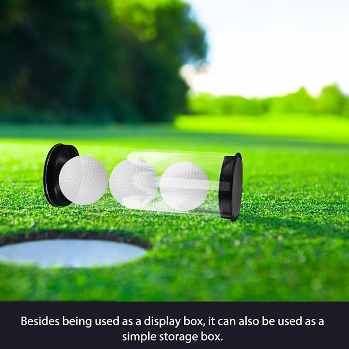 HANABASS 4pcs Transparent Tennis Ball Can Holder Empty Golf Canister Clear Plastic Tennis Tube Small Balls Storage Container for Golf Training Accessories