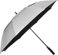 ZEKAR 62" & 68" Windproof Large Vented Canopy Golf Umbrella, UPF 50+ Patio Umbrella | Sun UV Protection | Keep You Cool (Silver, 68")
