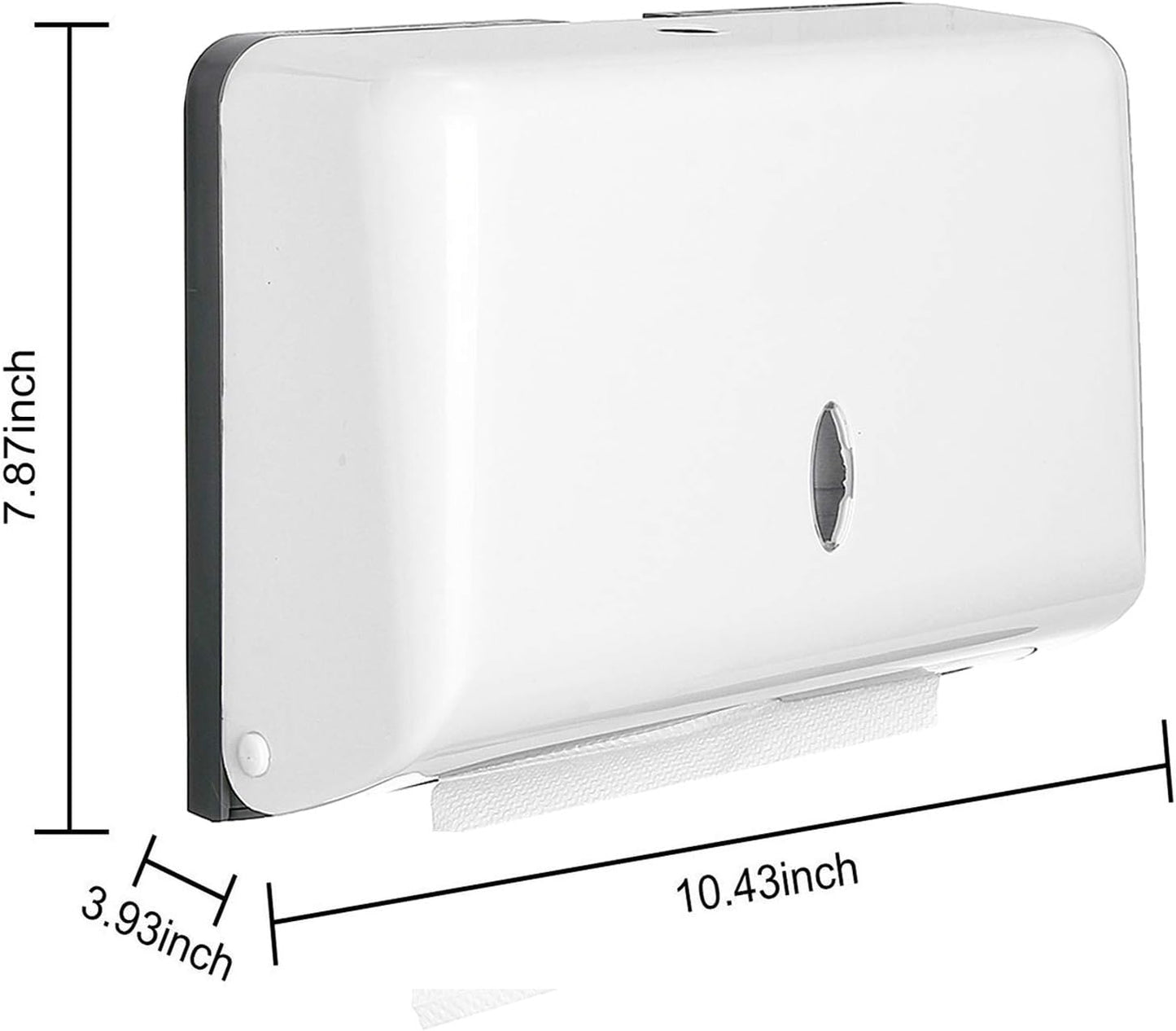 AILELAN Paper Towel Dispensers, Commercial Toilet Tissue Dispensers Wall Mount Paper Towel Holder Multifold/C-Fold Paper Towel Dispenser for Kitchen and Restroom Decor (White)