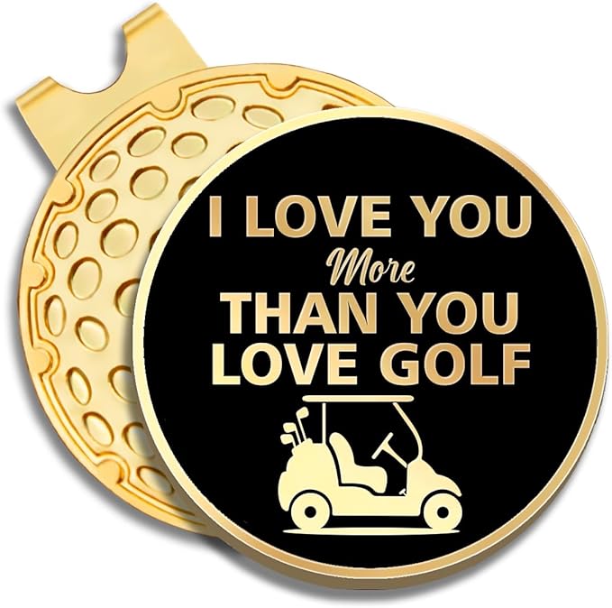 I Love Golf So Much Ball Marker with Magnetic Hat Clip, Funny Golf Accessories Gifts for Men Women, Novelty Birthday Gifts for Men Women Golfer Fan