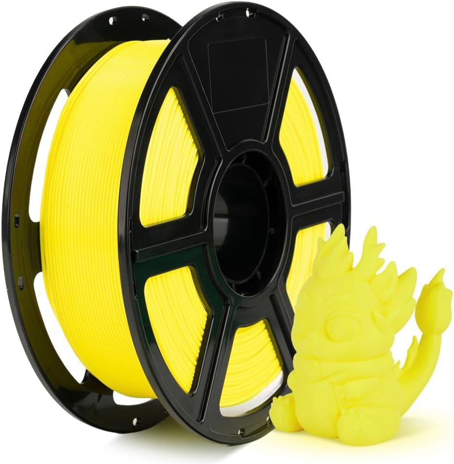 FLASHFORGE Rapid PLA Filament 1.75mm, High Flow Speedy 3D Printer Filament, Experience Exceptional Performance with 500mm/s High-Speed Printing, Neatly Wound & Top-Notch Filament (Nero Yellow)