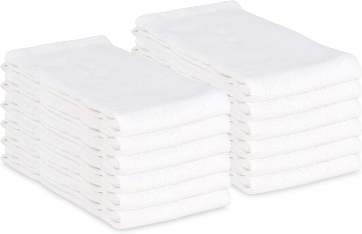 Arkwright Surgical Huck Towels - (Pack of 12) Lint Free & Highly Absorbent Pre-Treated Cotton Cleaning Cloths, Perfect for Medical, Auto Detailing, Window Glass, and Shop, 16 x 26 in, White