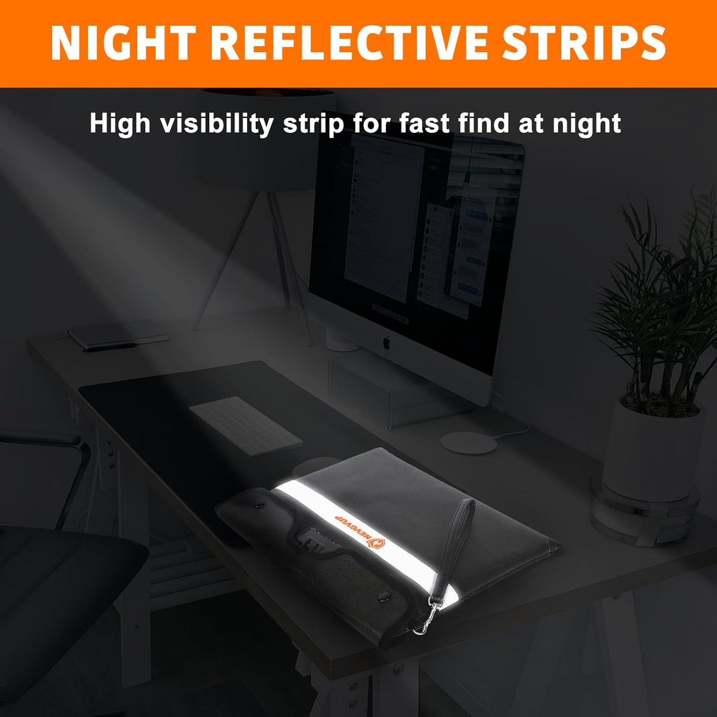 6200°F Upgraded Fireproof Money Bag with Lock, Fireproof Bag for A5 Documents w. Zipper/Reflective Strip, 9 Layers of Heat Insulated Materials, Water Resistant Fire Proof Money Bags for Cash,Valuables