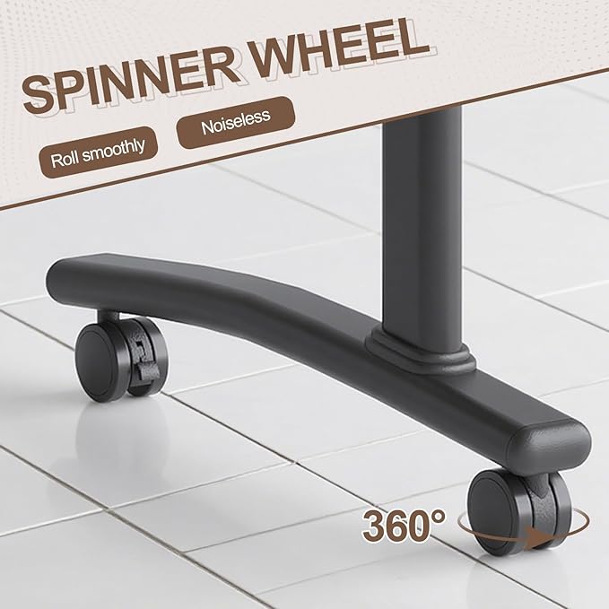 Folding Conference Room Table, Modern Conference Tables with Wheels, Large Rectangular Mobile Training Tables for Office Classroom, Foldable Modular Boardroom Seminar Table Walnut (2pack L47.2in)