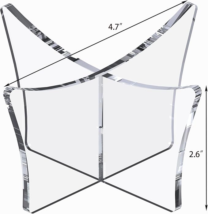 Acrylic Ball Holder 3-Pack, Small Size for Baseball, Softball & Golf Ball; Medium & Large Size for Basketball, Soccer, Volleyball; Horizontal Size for Rugby and Football