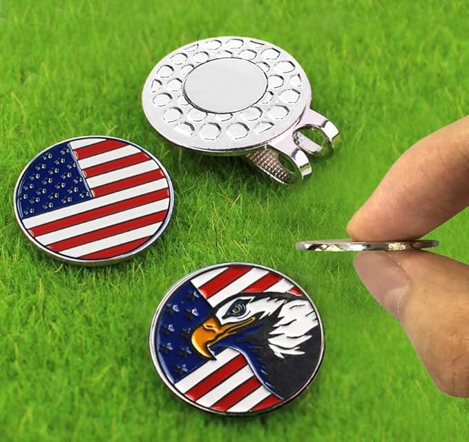 Amy Sport Golf Ball Markers Assorted Patterns Fits All Magnetic Golf Tools Value Set, Alloy Soft Enamel Technique Marker for Hat Clips Gloves Golf Divot Tools Marks