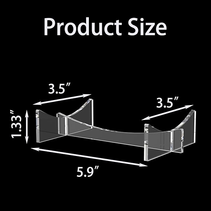 Acrylic Ball Holder 3-Pack, Small Size for Baseball, Softball & Golf Ball; Medium & Large Size for Basketball, Soccer, Volleyball; Horizontal Size for Rugby and Football