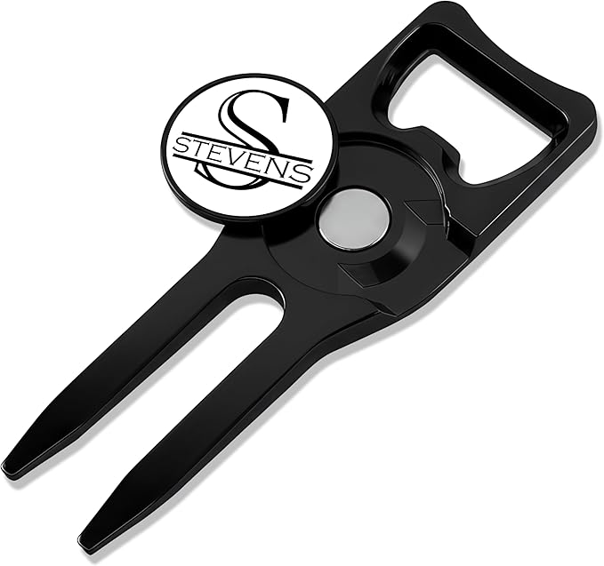 Wolf Golf Towels Personalized Divot Repair Tool | 6-in-1 Premium Divot Tool with Ball Marker | Golf Gifts for Men & Women | Golf Accessories for Men & Women