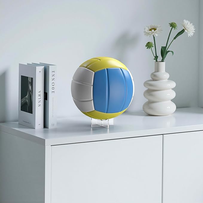 Acrylic Ball Holder 3-Pack, Small Size for Baseball, Softball & Golf Ball; Medium & Large Size for Basketball, Soccer, Volleyball; Horizontal Size for Rugby and Football