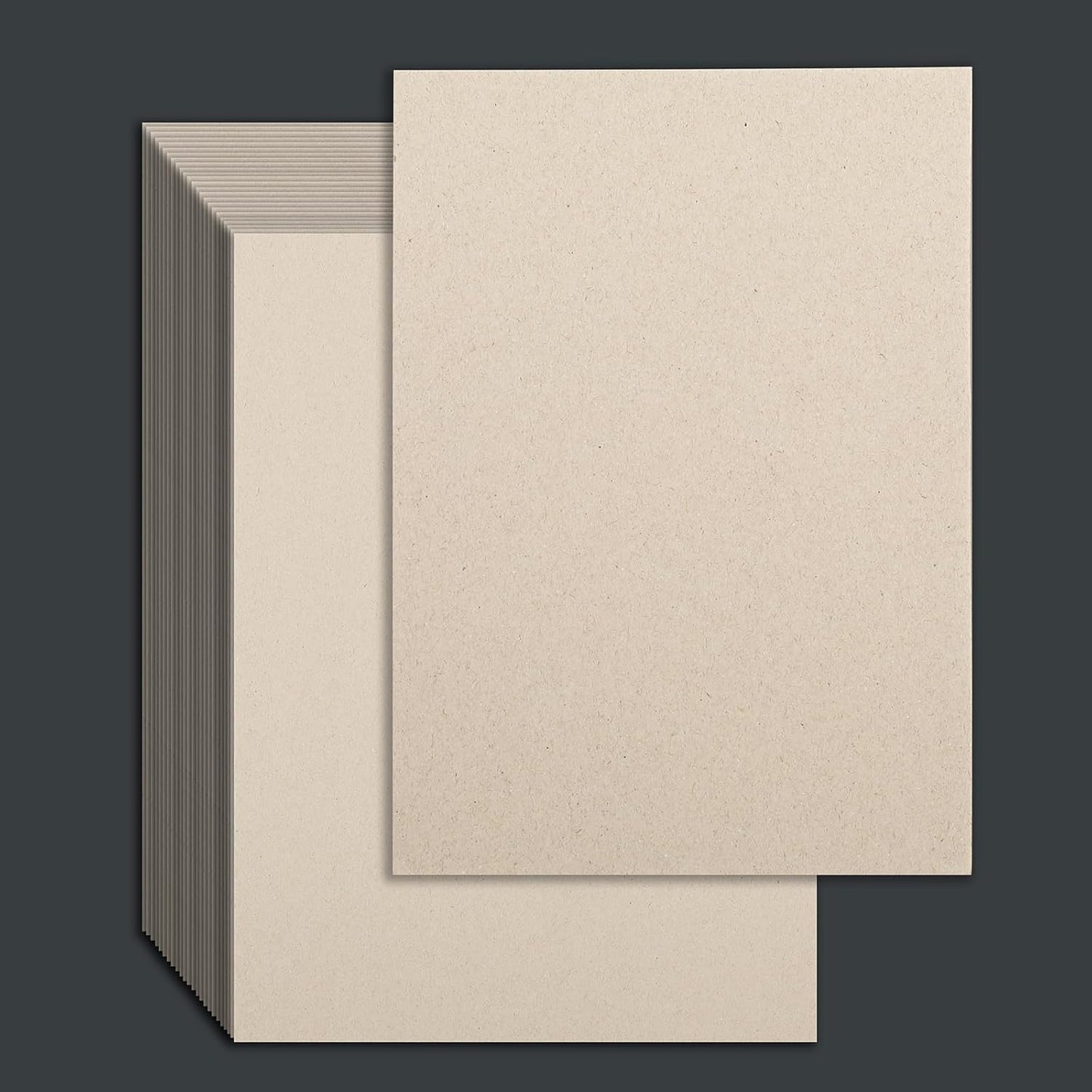 25 Pcs Book Board, Binder Board, Cover Board, Heavy Duty Chipboard for Book Binding, DIY Cardboard (Gray, 9 x 6 Inch 80PT)