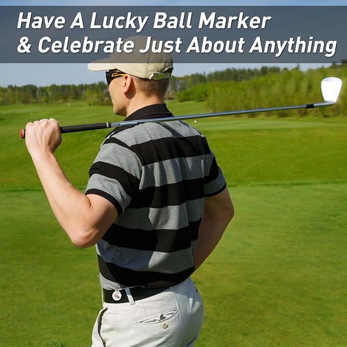 Amy Sport Golf Ball Markers Assorted Patterns Fits All Magnetic Golf Tools Value Set, Alloy Soft Enamel Technique Marker for Hat Clips Gloves Golf Divot Tools Marks