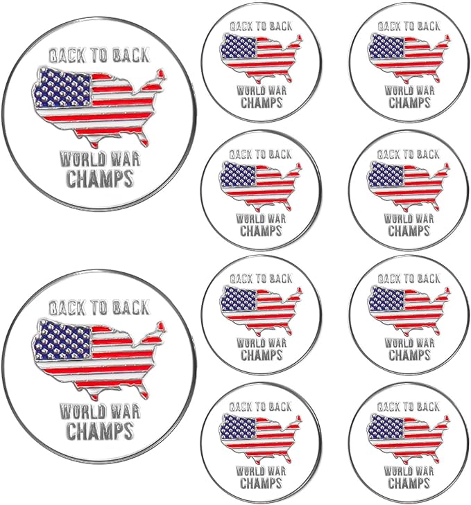 Amy Sport Golf Ball Markers Assorted Patterns Fits All Magnetic Golf Tools Value Set, Alloy Soft Enamel Technique Marker for Hat Clips Gloves Golf Divot Tools Marks