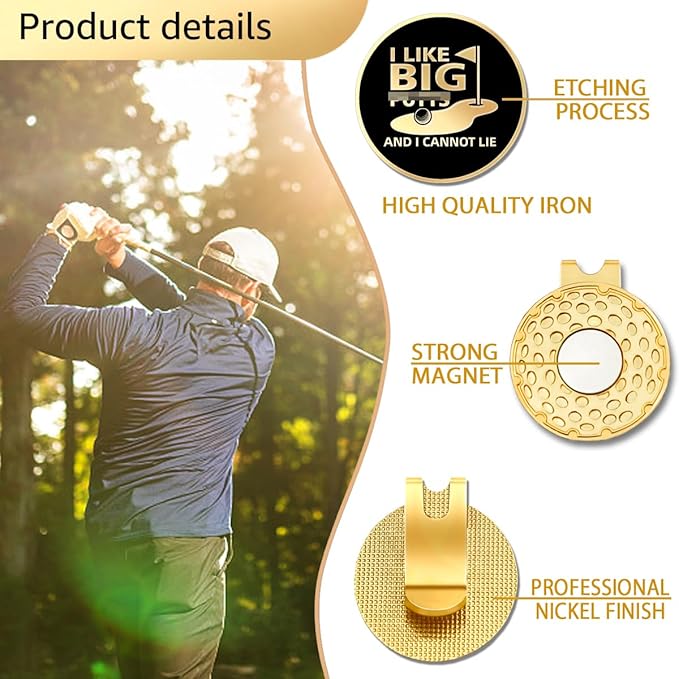 I Love Golf So Much Ball Marker with Magnetic Hat Clip, Funny Golf Accessories Gifts for Men Women, Novelty Birthday Gifts for Men Women Golfer Fan