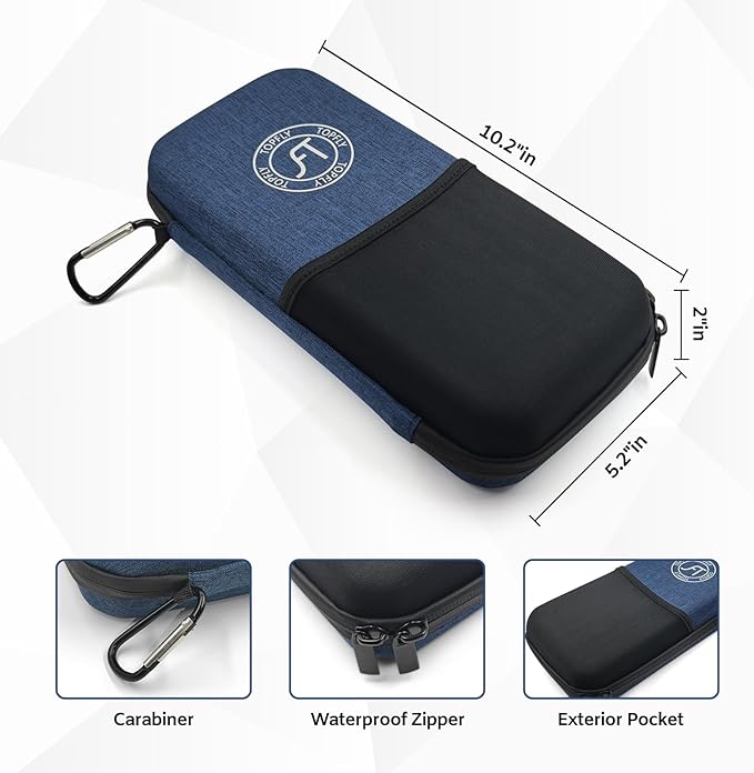 Golf Glove Holder with Removable Golf Glove Shaper, Golf Accessories Organizer Bag for Phone, Tees, Divot Tools & Ball Markers for Men and Women