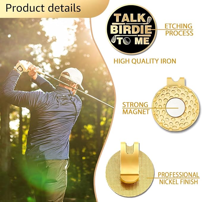 I Love Golf So Much Ball Marker with Magnetic Hat Clip, Funny Golf Accessories Gifts for Men Women, Novelty Birthday Gifts for Men Women Golfer Fan