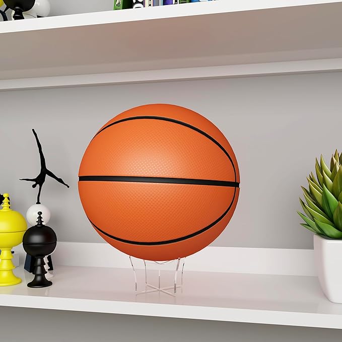 Acrylic Ball Holder 3-Pack, Small Size for Baseball, Softball & Golf Ball; Medium & Large Size for Basketball, Soccer, Volleyball; Horizontal Size for Rugby and Football