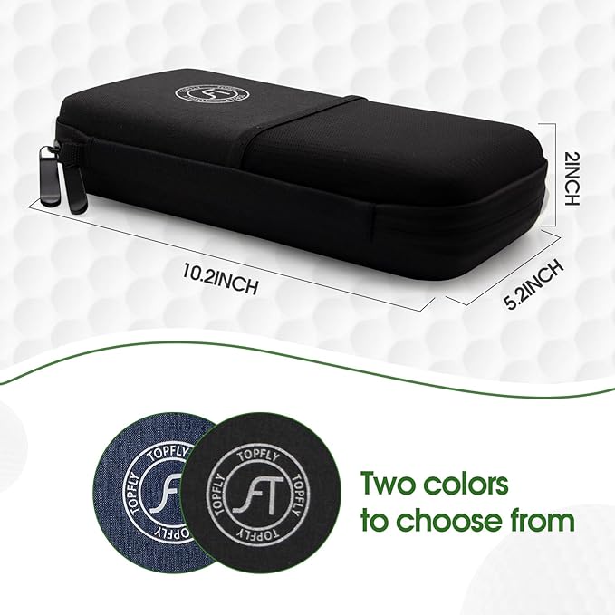 Golf Glove Holder Case with Removable Golf Glove Shaper, Organizer Bag Accessories for Phone, Tees, Divot Tools & Ball Markers, Ideal Gifts for Men