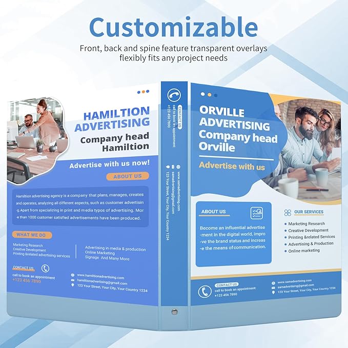 1" 3-Ring Binder, 1-inch Pastel Color Binders with 2 Inside Pockets, Clear View Cover Binder Holds 8.5'' x 11''Paper, Round Ring Binders for Office/Home/School, 6 Pack (Assorted 6 Colors)