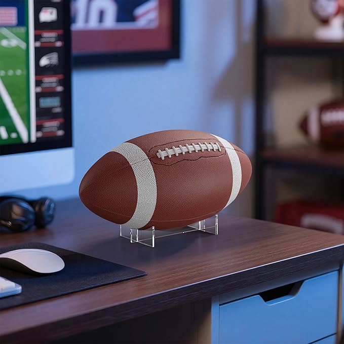 Acrylic Ball Holder 3-Pack, Small Size for Baseball, Softball & Golf Ball; Medium & Large Size for Basketball, Soccer, Volleyball; Horizontal Size for Rugby and Football