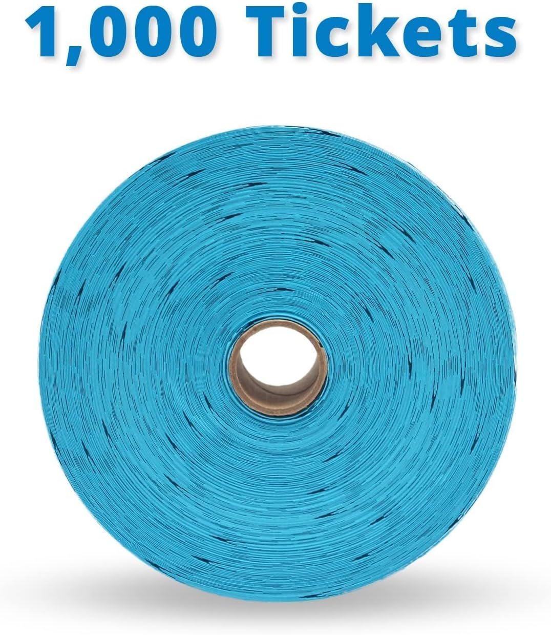 INDIANA TICKET CO. Double Roll Raffle Tickets – 1,000 Blue, Events, Fundraiser, Carnival, Fair, Door Prize, Drink/Food Tickets, Classroom Reward, Bingo, Auction, 50/50 Cash Draw. (8 Color Selection)