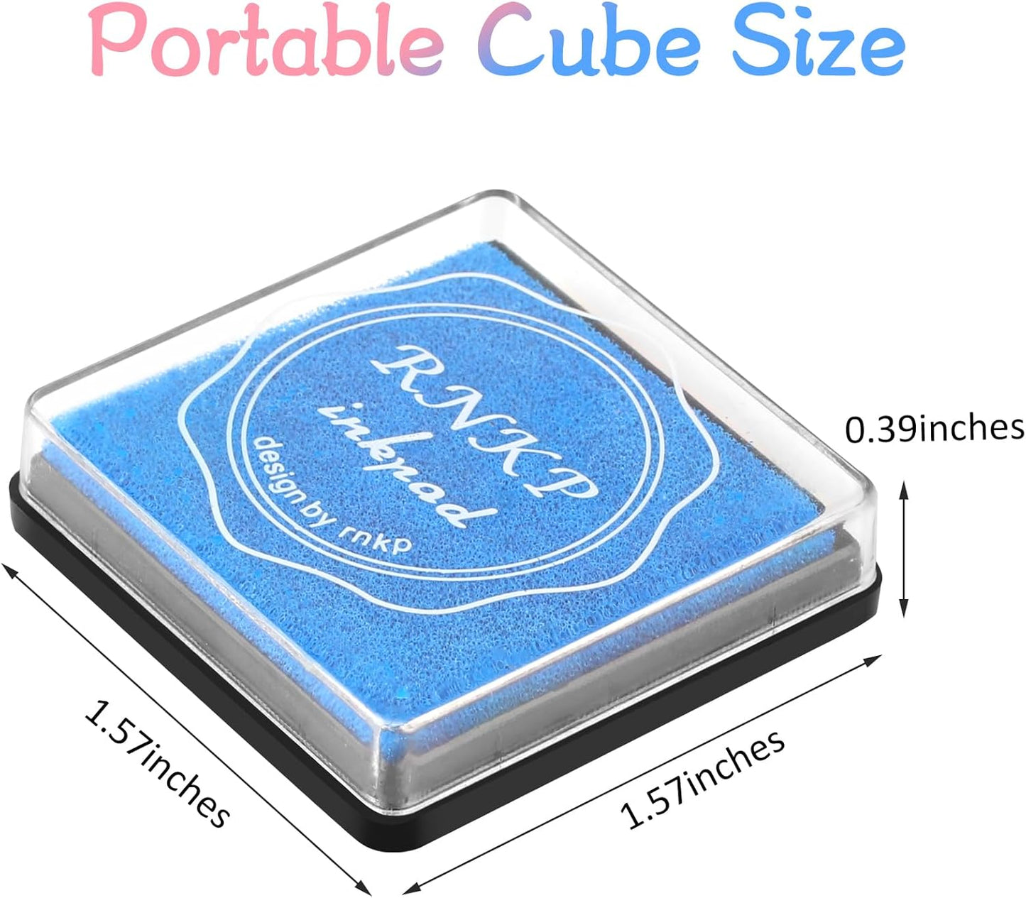 RNKP 20 Colors Washable Ink Pads for Kids Rubber Stamps, Fingerprint Crafts Stamp Pad for Kids, Paper, Scrapbook, Fabric, Wood (Pack of 20)